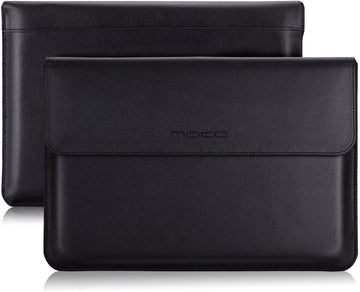 MoKo 10-11 Inch PU Leather Tablet Sleeve Bag Fits iPad air 5 10.9 inch 2022, iPad Pro 11 2021/2020, iPad 9/8/7th Gen 10.2, iPad Air 4 10.9/Air 3 10.5, iPad 9.7, Tab S8 11"/S8+ 12.4"/ S6, Black